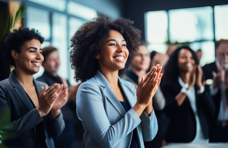 Businesswoman attending a conference at CTM Meetings & Events